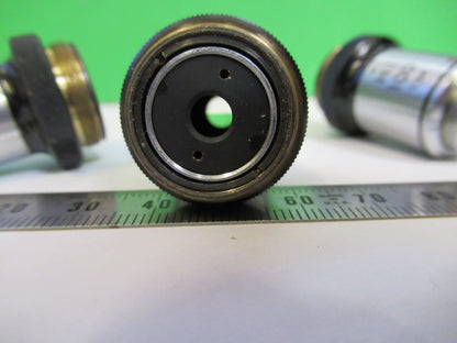 LOT OBJECTIVE NIKON JAPAN 10X 40X 100X MICROSCOPE PART AS PICTURED T4-B-26
