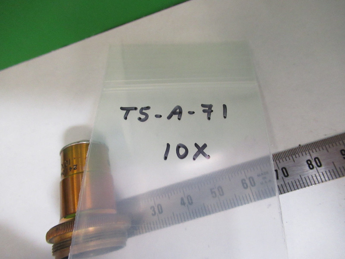 ANTIQUE SPENCER OPTICS AO OBJECTIVE 10X LENS MICROSCOPE PART AS PICTURED T5-A-71