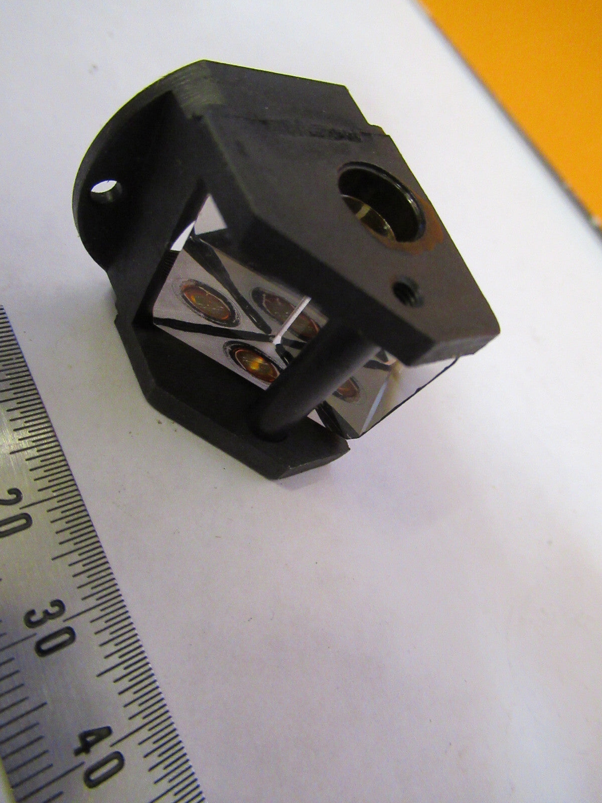 ANTIQUE BAUSCH LOMB PRISM HEAD OPTICS MICROSCOPE PART AS PICTURED 72-C-17