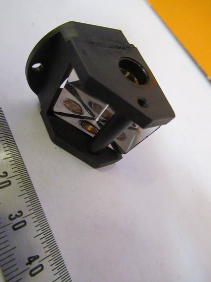 ANTIQUE BAUSCH LOMB PRISM HEAD OPTICS MICROSCOPE PART AS PICTURED 72-C-17