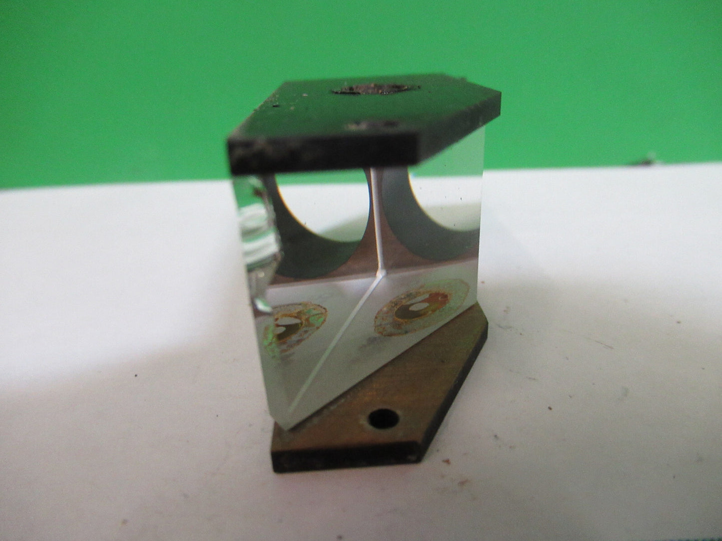 ANTIQUE BAUSCH LOMB PRISM HEAD OPTICS MICROSCOPE PART AS PICTURED S4-B-09