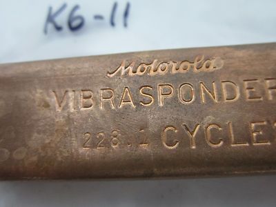 RARE VIBRASPONDER MOTOROLA QUARTZ CRYSTAL FREQUENCY CONTROL AS IS BIN#K6-11