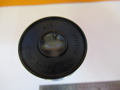 RARE LEITZ WETZLAR GERMANY EYEPIECE a15 OPTICS MICROSCOPE PART AS PIC &85-B-55