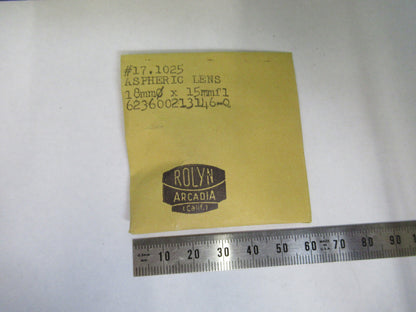 Optical Aspheric 18mm Diameter Fl 15MM Rolyn Lens optics