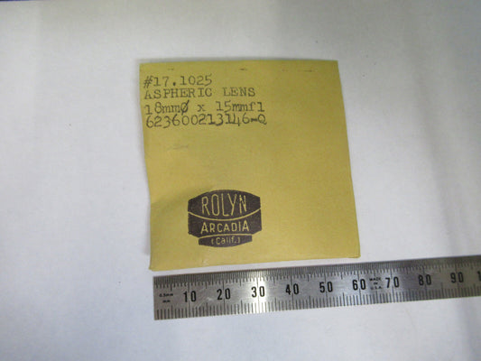 Optical Aspheric 18mm Diameter Fl 15MM Rolyn Lens optics