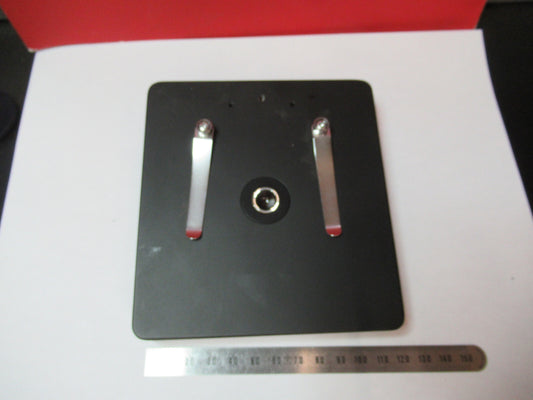 TASCO STAGE TABLE + CONDENSER OPTICS MICROSCOPE PART AS PICTURED T7-A-12