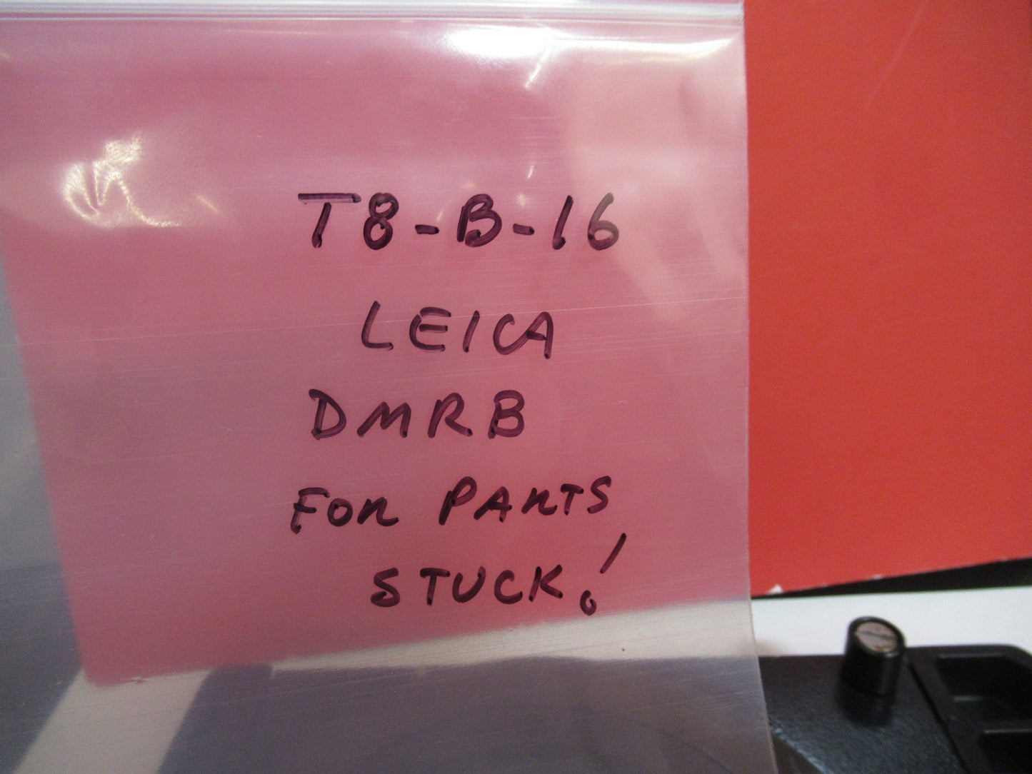 LEICA LEITZ GERMANY DMRB XY STAGE TABLE MICROSCOPE PART AS PICTURED T8-b-16