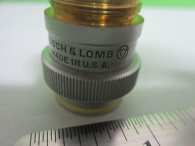 MICROSCOPE PART OBJECTIVE INDUSTRIAL BAUSCH LOMB 3X OPTICS AS IS BIN#65-35