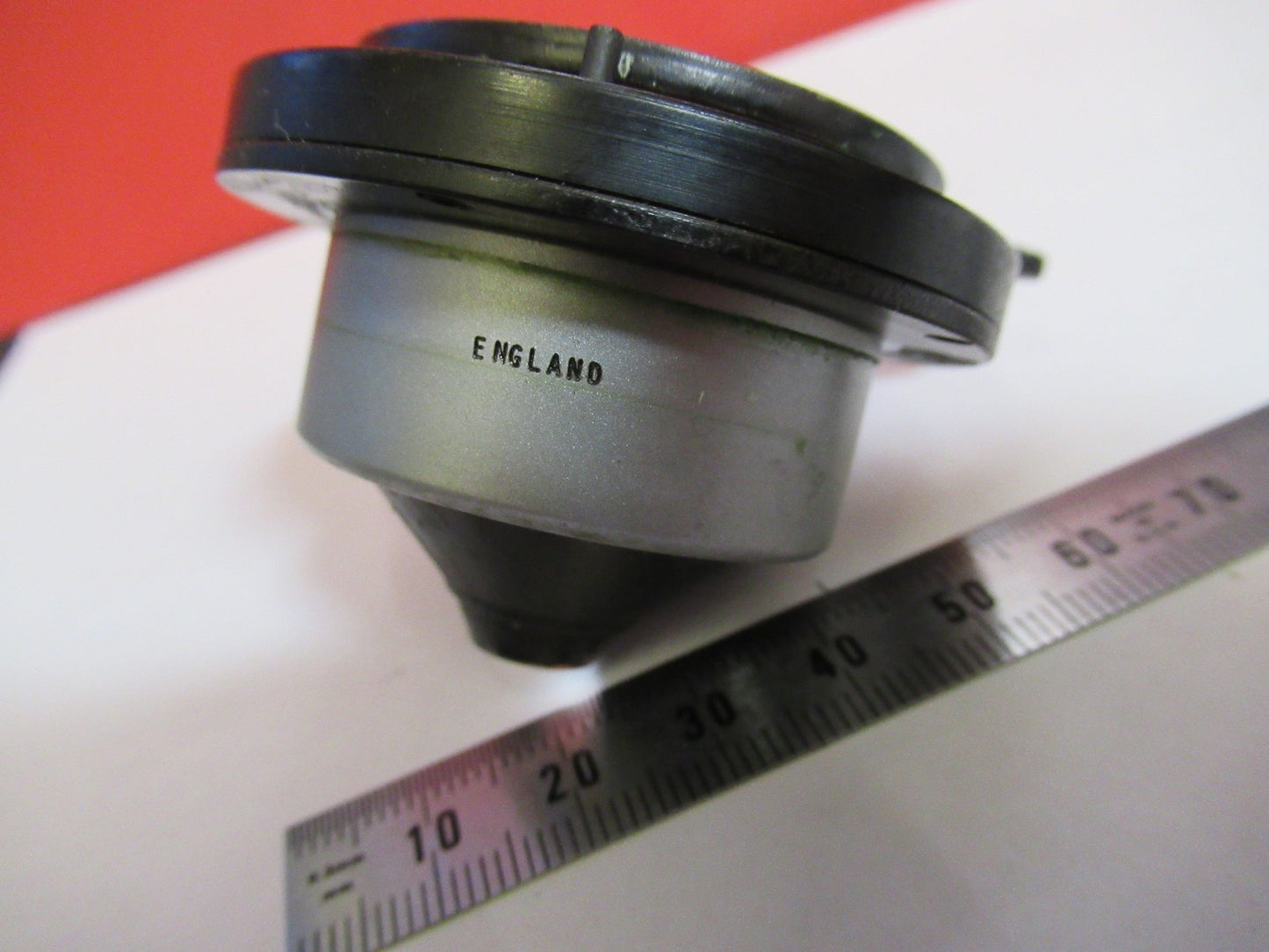 VICKERS UK ENGLAND CONDENSER + IRIS MICROSCOPE PART AS PICTURED V7-A-57