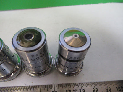 SPENCER 10X 44X 95X OBJECTIVE LOT MICROSCOPE PART OPTICS AS PICTURED X9-B-77
