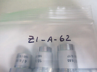 ASSORTED OBJECTIVES LENSES OPTICS LOT MICROSCOPE PART AS PICTURED Z1-A-62