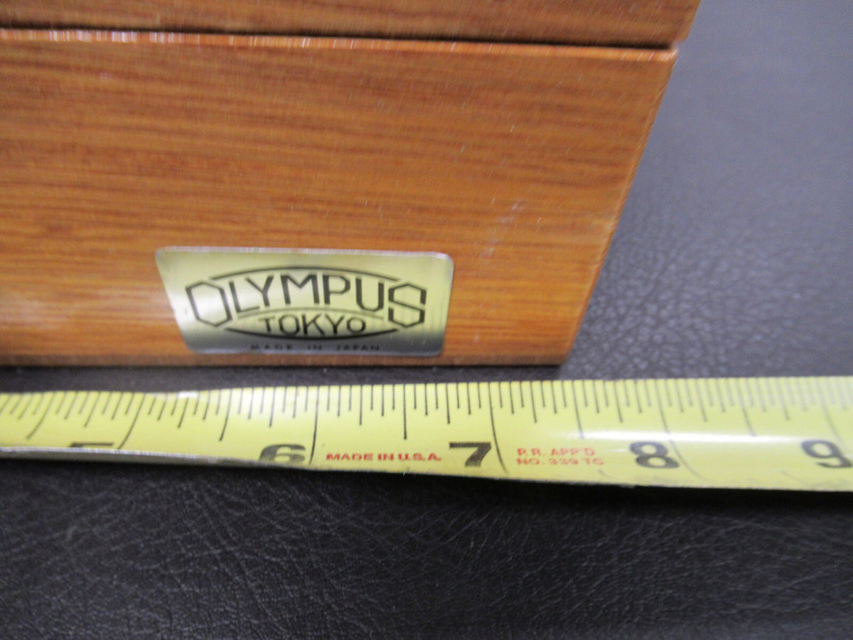 Olympus Japan Antique Empty Wood Box Microscope Part