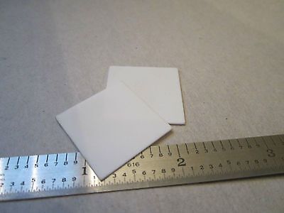LOT 2 EA ALUMINA SQUARES 0.025" THICK 1"x1"  BIN#RED