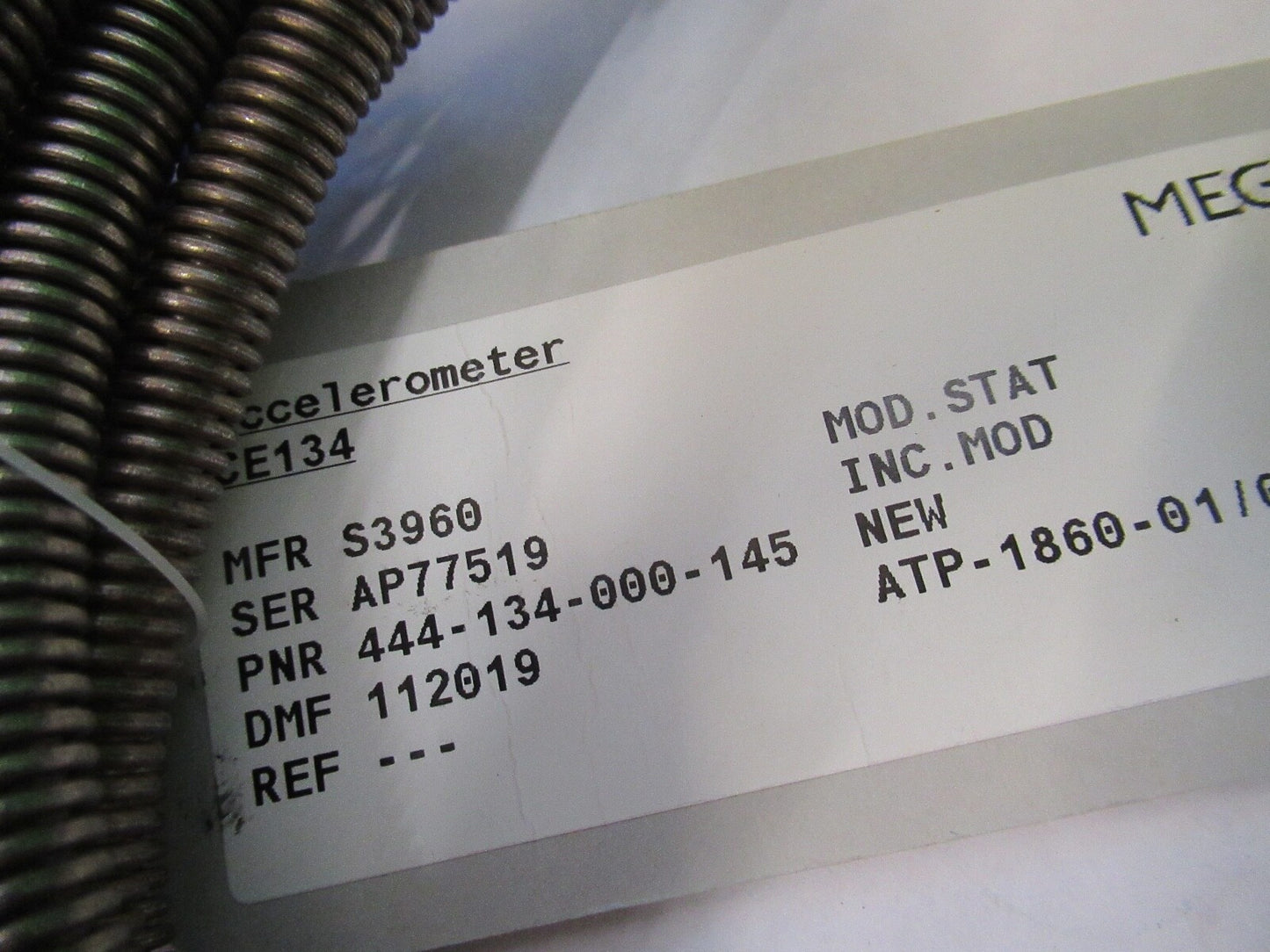 MEGGITT VIBRO-METER CE 134 444-134-000-145 ATEX ACCELEROMETER AS PICTURE 8X-A-14