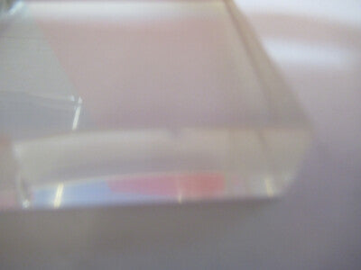 Optical Glass Block 2" x 2" x 0.5" [chipped] Optics