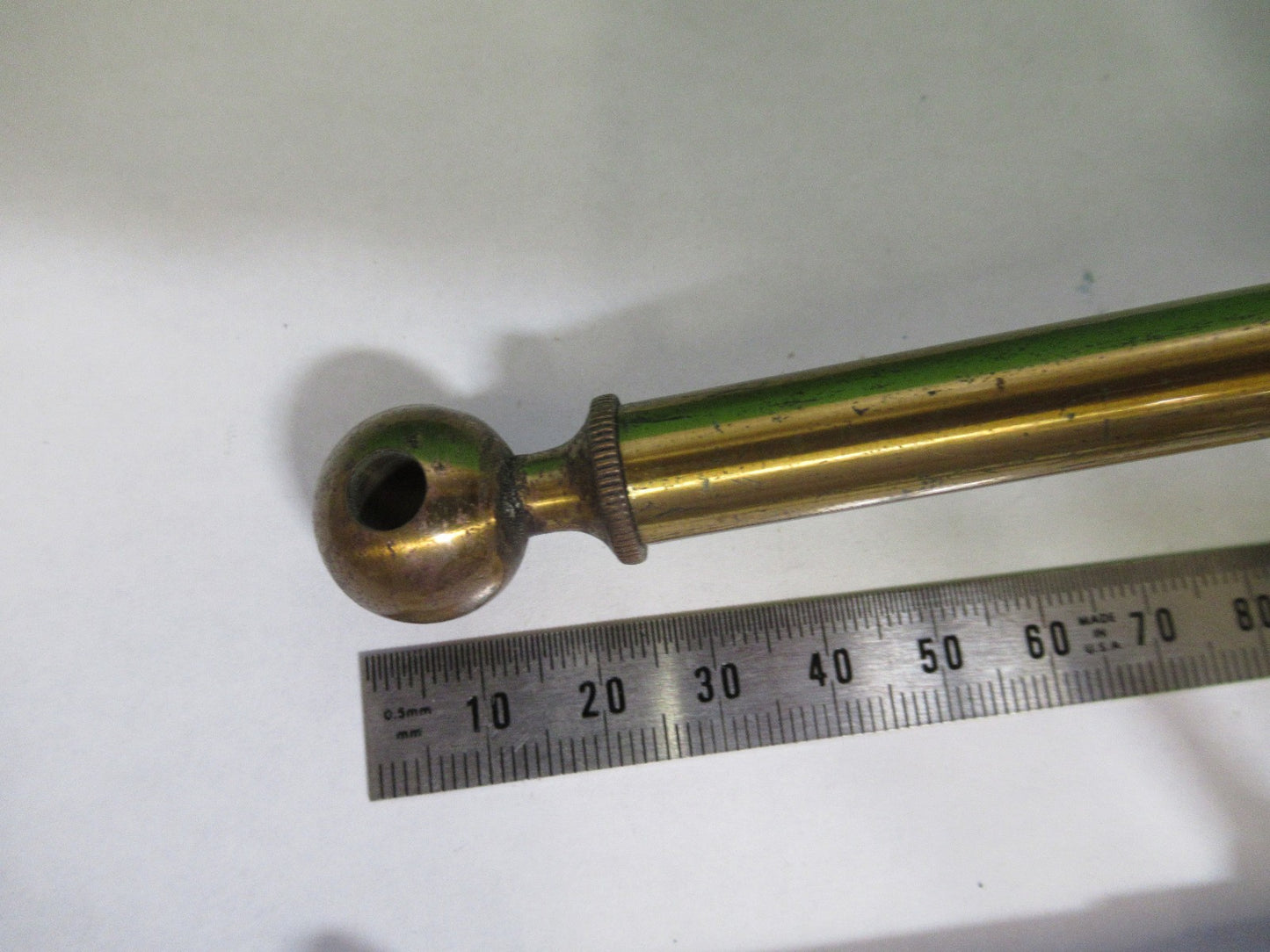 ANTIQUE BRASS MAGNIFIER LOUPE LENS COLLINS LONDON UK MICROSCOPE PART X3-B-16