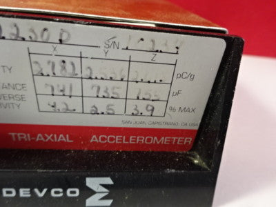 MEGGITT ENDEVCO 2220D TRAIXIAL CHARGE MODE ACCELEROMETER VIBRATION TEST #95-56
