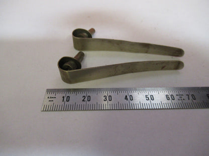 ANTIQUE STANLEY PAIR CLIPS STAGE MICROSCOPE AS PICTURED &F8-A-60