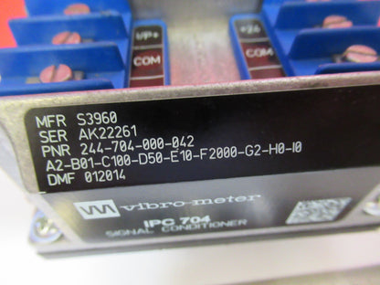 MEGGITT VIBRO-METER IPC704 244-704-000-042 AMP MODULE for ACCELEROMETER S3-B-43