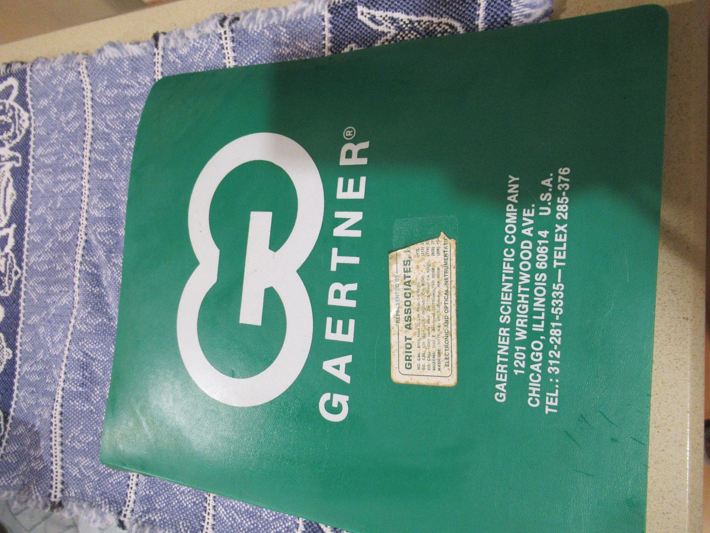 GAERTNER 1977 CATALOG PRICE LIST BROCHURES MICROSCOPE PART AS PICTURED Biblio