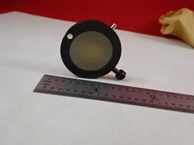 MICROSCOPE PART POLARIZER MOUNTED [burnt center] OPTICS AS IS BIN#P1-C-12