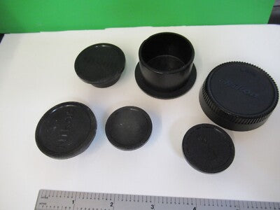 NIKON JAPAN PLASTIC CAPS LOT MIKROSKOPTEIL WIE ABGEBILDET &amp;58-B-09