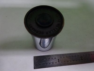 MICROSCOPE LEITZ GERMANY EYEPIECE OCULAR YELLOW FILTER 10X OPTICS AS IS #2B-E-21