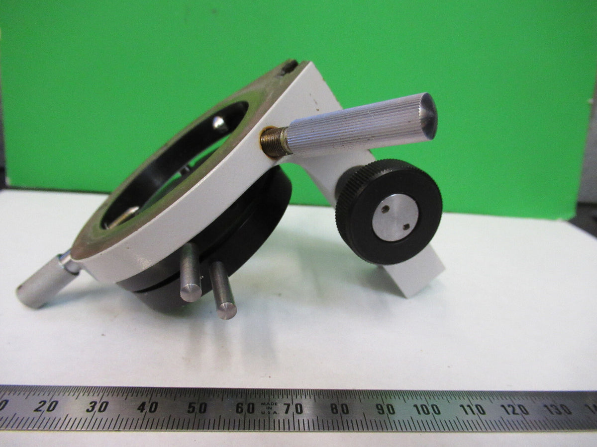 ZEISS GERMANY POL BRASS CONDENSER HOLDER MICROSCOPE PART AS PICTURED X9-B-28