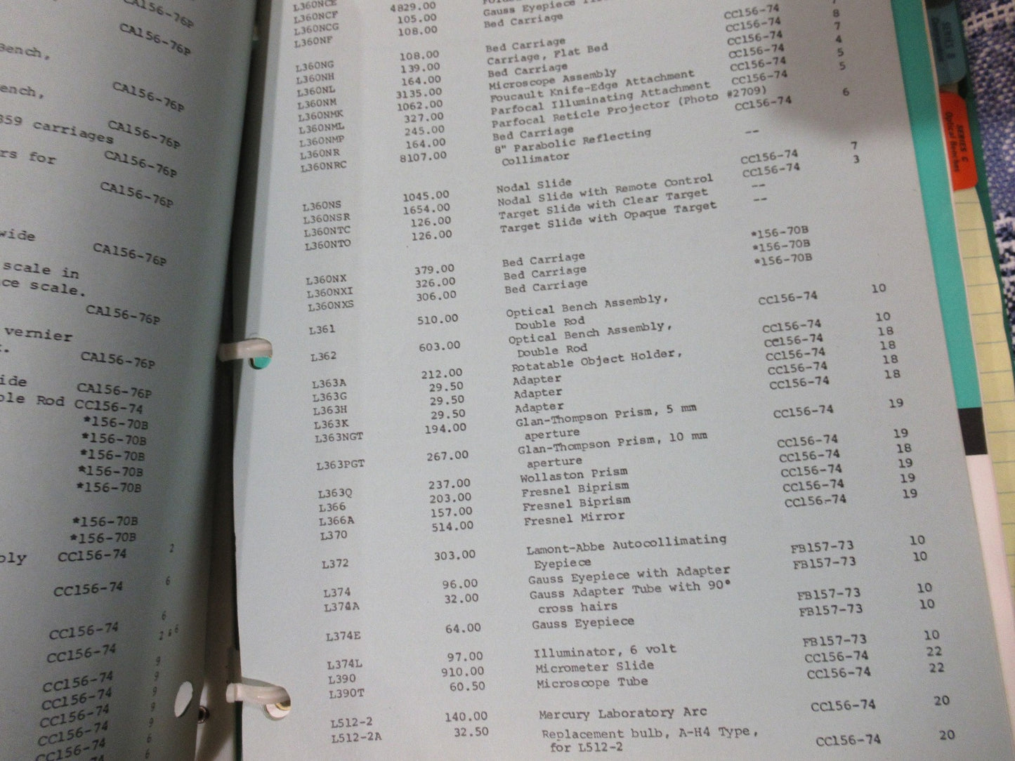GAERTNER 1977 CATALOG PRICE LIST BROCHURES MICROSCOPE PART AS PICTURED Biblio