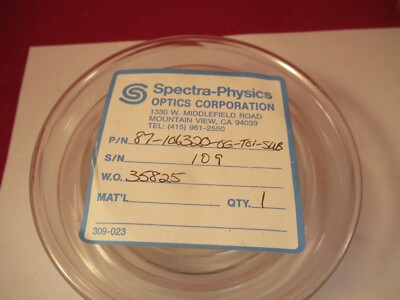 Optical Flat 1/10 Wave Zygo Uncoated Fused silica 3" Diameter Optics