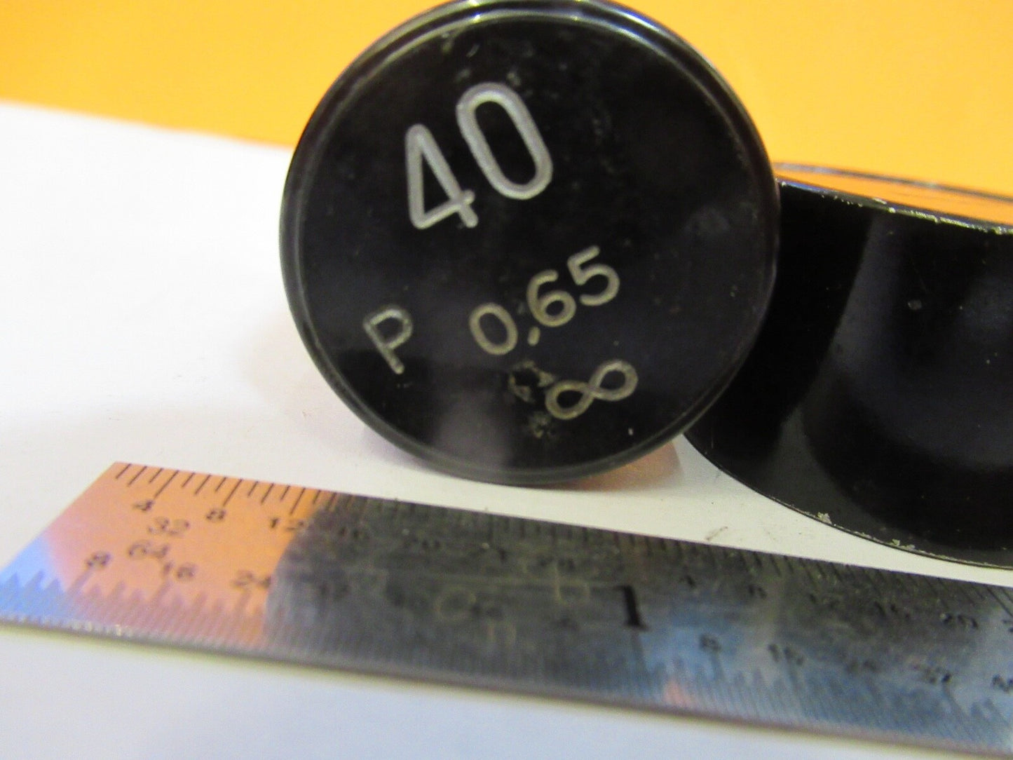 EMPTY OBJECTIVE CAN UNKNOWN MAKER MICROSCOPE PART PICTURED &FT-1-A-25
