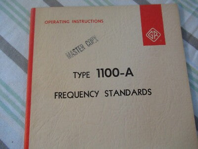 Collectable Rare General Radio Gr 1100-A Frequency Standard Manual ii 1960 Bibli