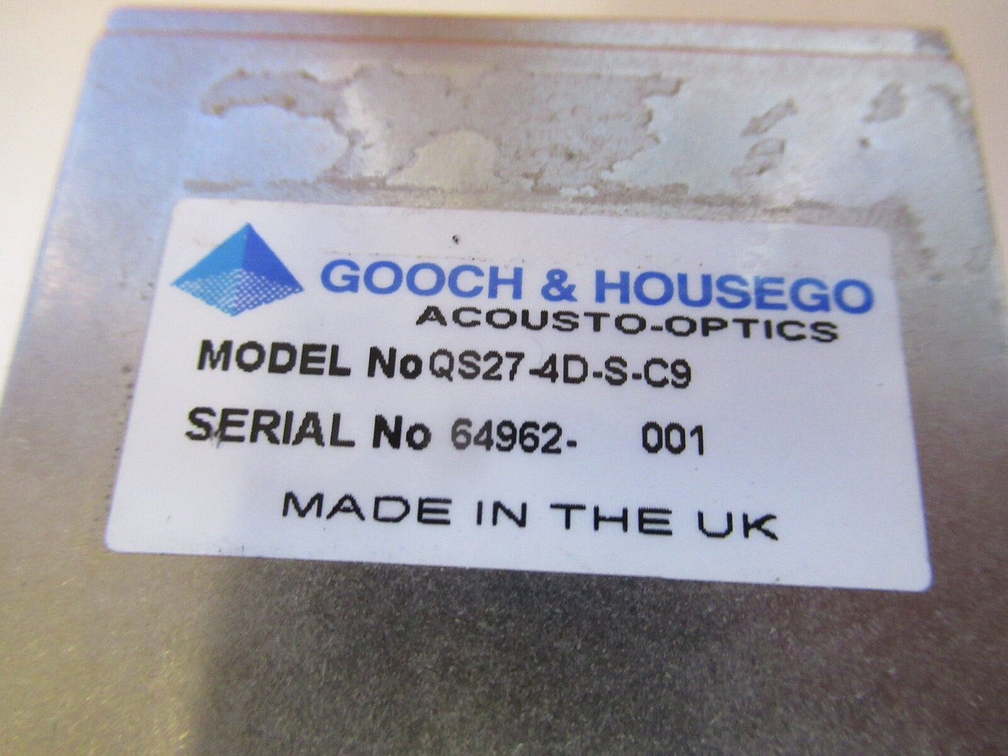 Gooch Housego UK Acousto Optical Moduclator Aom Laser Opti