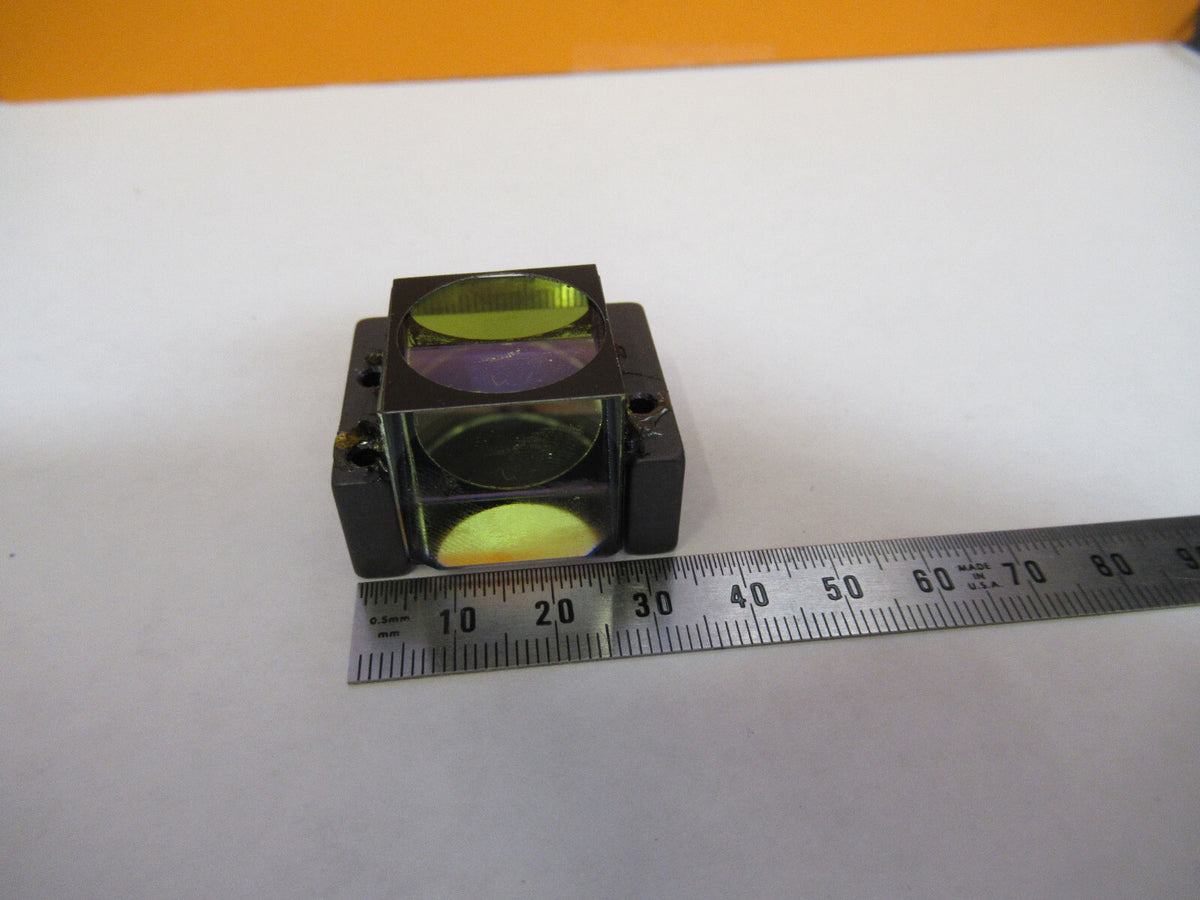 BAUSCH LOMB POL BEAM SPLITTER PRISM OPTICS MICROSCOPE PART AS PICTURED Y3-A-103