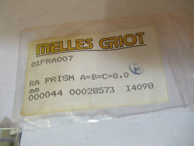 OPTICAL MELLES GRIOT 8mm PRISM OPTICS AS PICTURED &P2-A-114