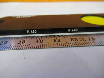 Ernst Leitz Wetzlar Slide Yellow Filter Optics Microscope Part