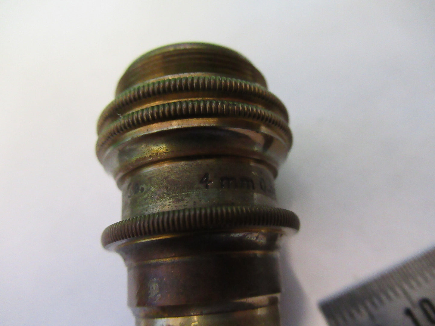 Antique Bausch & Lomb Brass Objective 4mm Microscope Part
