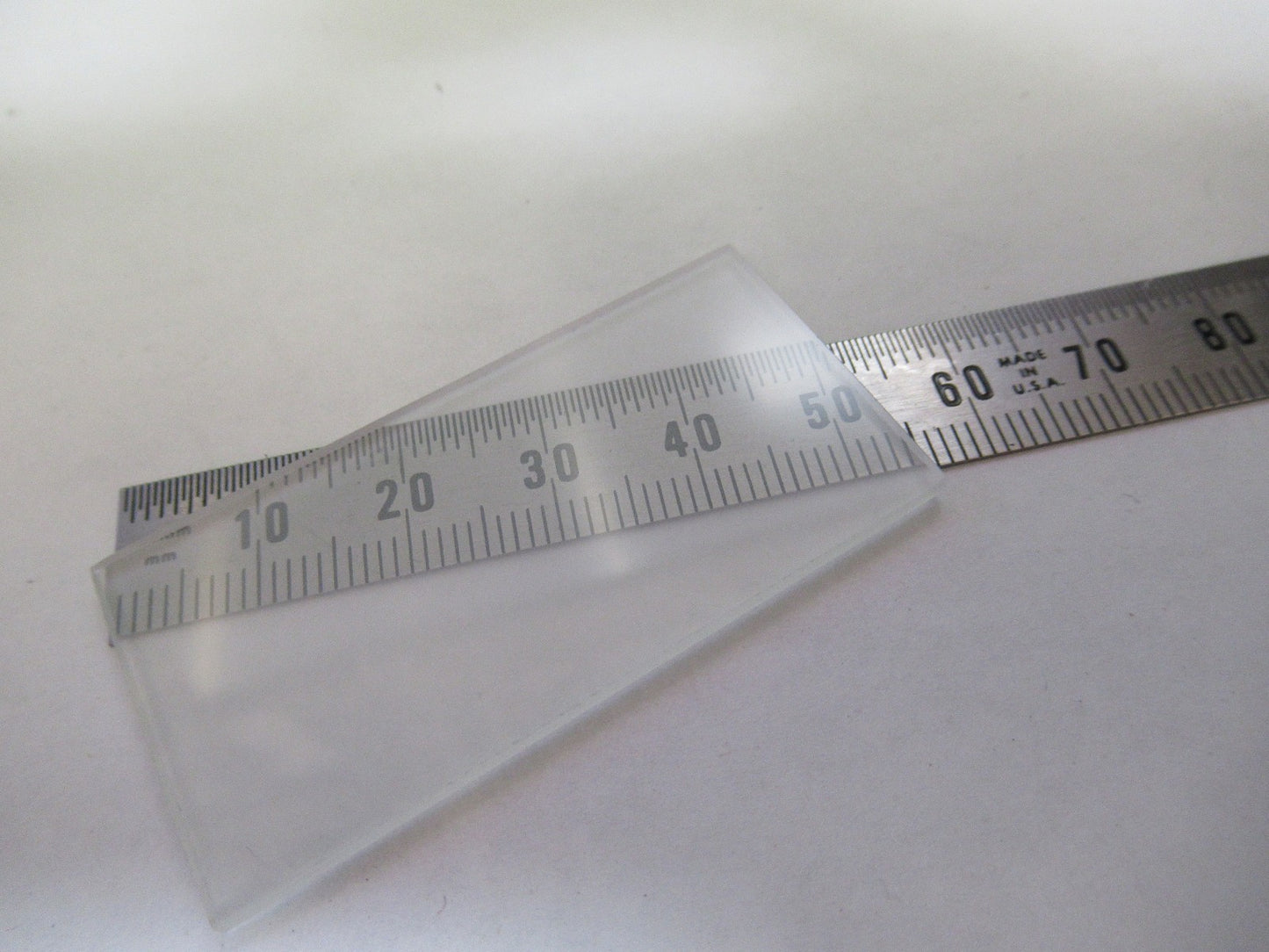 OPTICAL GLASS NAUGATUCK 2" x 1" x 2mm FROSTED DIFFUSE OPTICS AS PICTURED 98-A-10