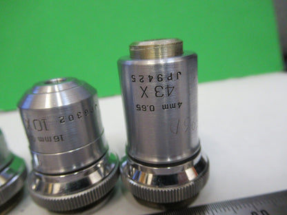 BAUSCH LOMB LOT OBJECTIVE 3.5X 10X 43X MICROSCOPE PART AS PICTURED G8-A-20