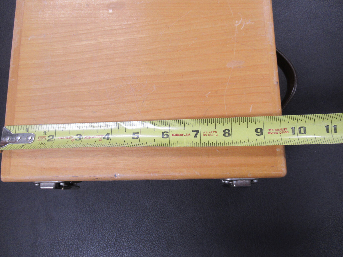ANTIQUE EMPTY WOOD BOX MICROSCOPE PART AS PICTURED TE-4