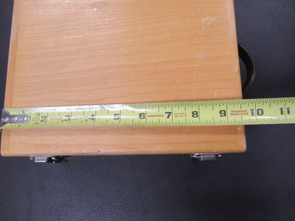 ANTIQUE EMPTY WOOD BOX MICROSCOPE PART AS PICTURED TE-4