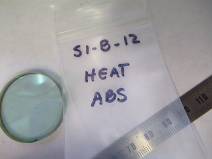 OPTICAL HEAT ABSORBING GLASS FILTER MICROSCOPE PART OPTICS AS PICTURED S1-B-12