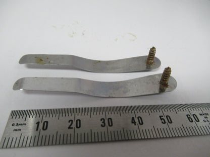 AO SPENCER PAIR CLIPS VINTAGE MICROSCOPE PART AS PICTURED W1-A-10