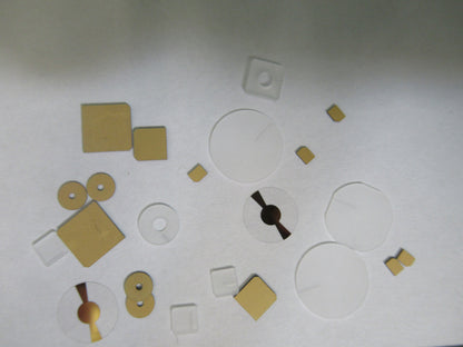 Lot Blanks Piezoelectric Quartz Crystal X-y-cut Gold Coated Piezo Sensor