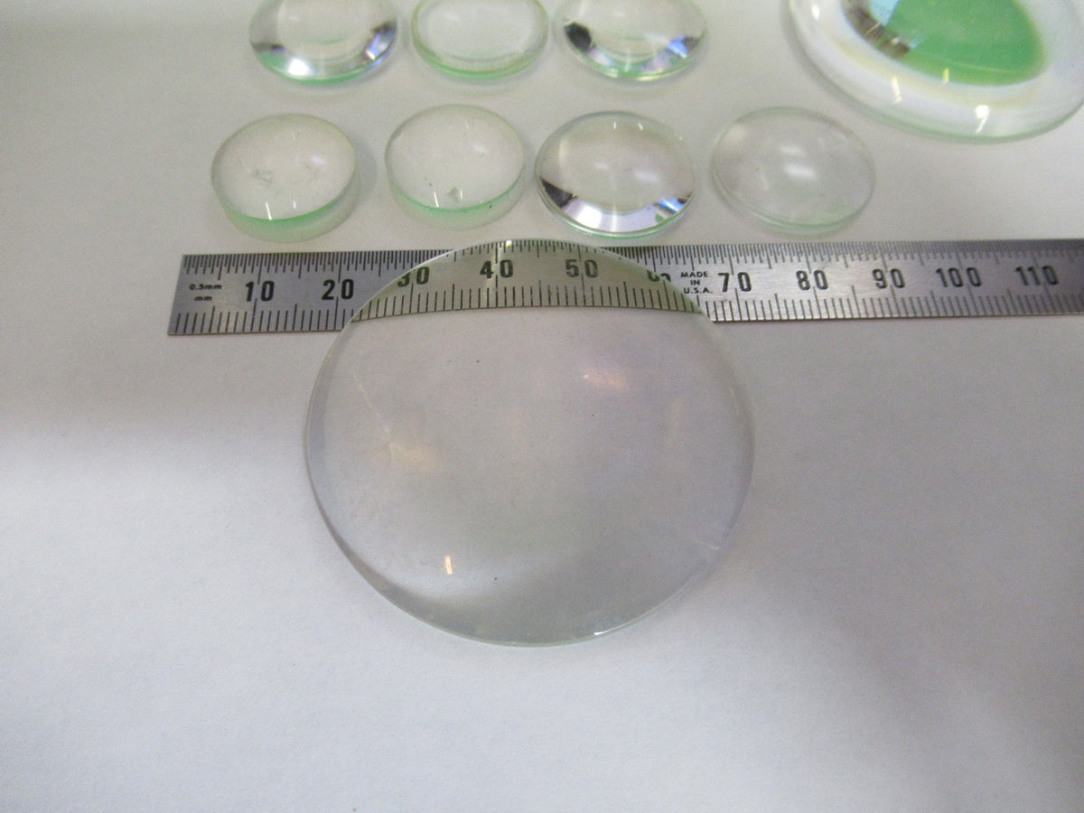 OPTICAL MICROSCOPE LOT LENSES CONVEX CONCAVE OPTICS AS PICTURED T5-A-82