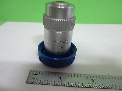 MIKROSKOPTEIL OBJEKTIV LEITZ GERMANY HL 20X INFINITY OPTICS AS IS S9-34