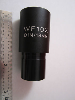 LEICA LEITZ OPTICAL MICROSCOPE PART EYEPIECE WF10X DIN-18 mm  OPTICS BIN#ERGOLUX