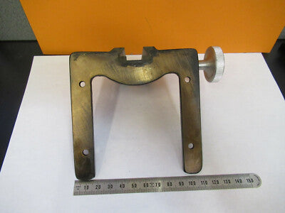 BAUSCH LOMB BRASS STAGE HOLDER  MICROSCOPE PART OPTICS AS PICTURED &F9-A-59