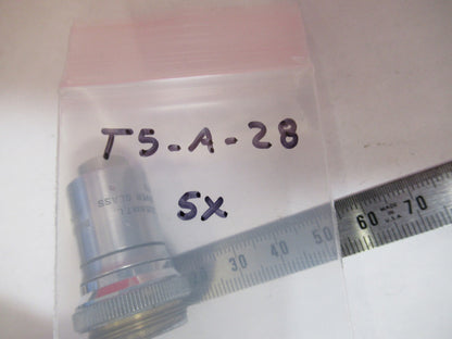 BAUSCH LOMB 5X    /215mm OBJECTIVE LENS MICROSCOPE PART AS PICTURED T5-A-28