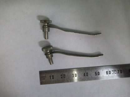 Carl Zeiss AG Germany Antique Pair Clips Rare Microscope Part